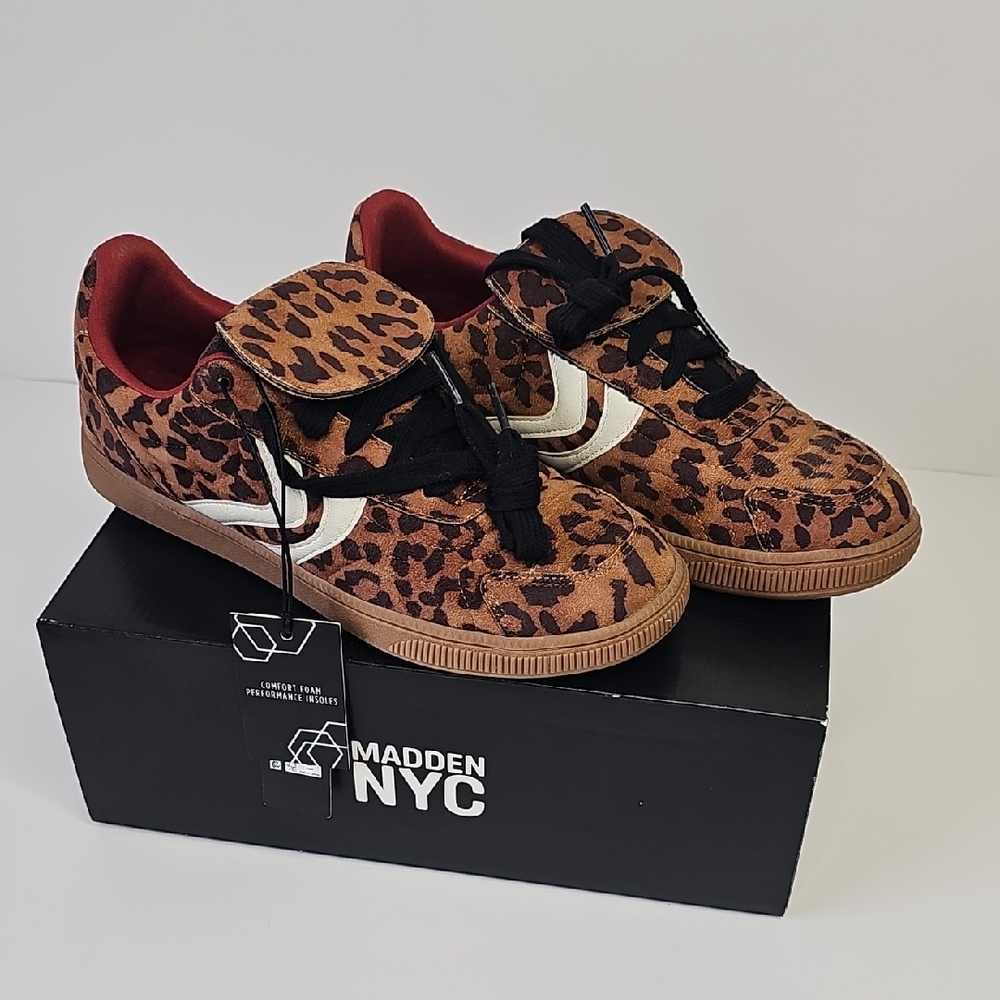 Madden NYC Women's Leopard Athletic‎ Shoes Size 7 NWB